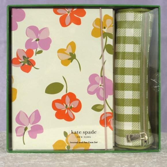 Kate Spade New York “Spring Pansies” Journal and Pen Case Set - Picture 1 of 4